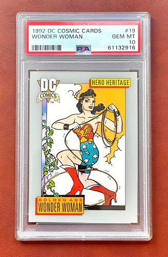 PSA 10 LOW 50 POP 1992 DC COSMIC CARDS BATMAN WONDER WOMAN GOLDEN AGE COMICS #19