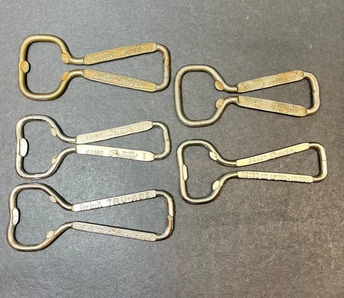Lot of 5 Vintage Soda Bottle Openers - Coke, Pepsi, Nesbitt's, Tru-Ade, Squirt