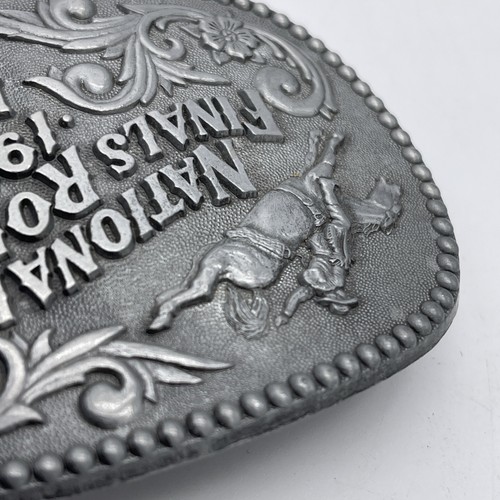 1990 National Finals Rodeo Hesston Fiatagri Belt Buckle New Original Packaging - Picture 12 of 13