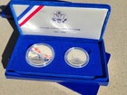 UNITED STATES LIBERTY COINS ~ DOLLAR & HALF DOLLAR ~ 1886-1986 ~ W/BOX & PAPERS! — photo 1