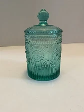 Adeline Teal Mini Storage Jar 3.5 X 6.25 .Pioneer Woman’s Candy Dish,