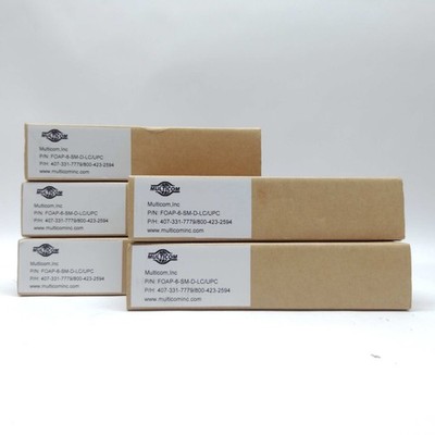 (Lot of 5) NEW Multicom FOAP-6-SM-D-LC/UPC 6LC Duplex, 12 port Fiber Optic Panel