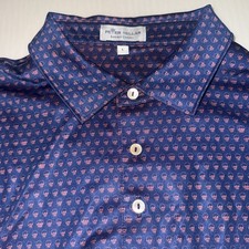 PETER MILLAR Seeing Double Skull Golf Polo Shirt Large