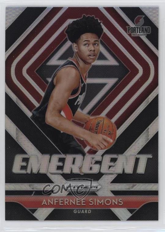 2018-19 Panini Prizm Emergent Silver Prizm Anfernee Simons #24 0n64