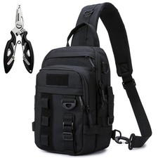 Fishing Sling Tackle Bag 5L - Fishing Tackle Storage Bags with Rod Holder for...