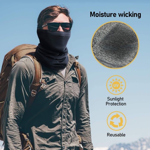2 Pack Neck Gaiter Face Cover Scarf Breathable Sun Wind-proof for Fishing Hiking - Picture 7 of 16