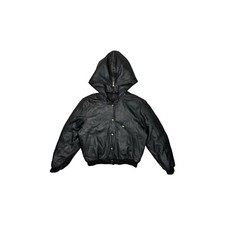 Aw04 Adidas Missy Elliot Leather Jacket Small Black Embroidered Respect Me