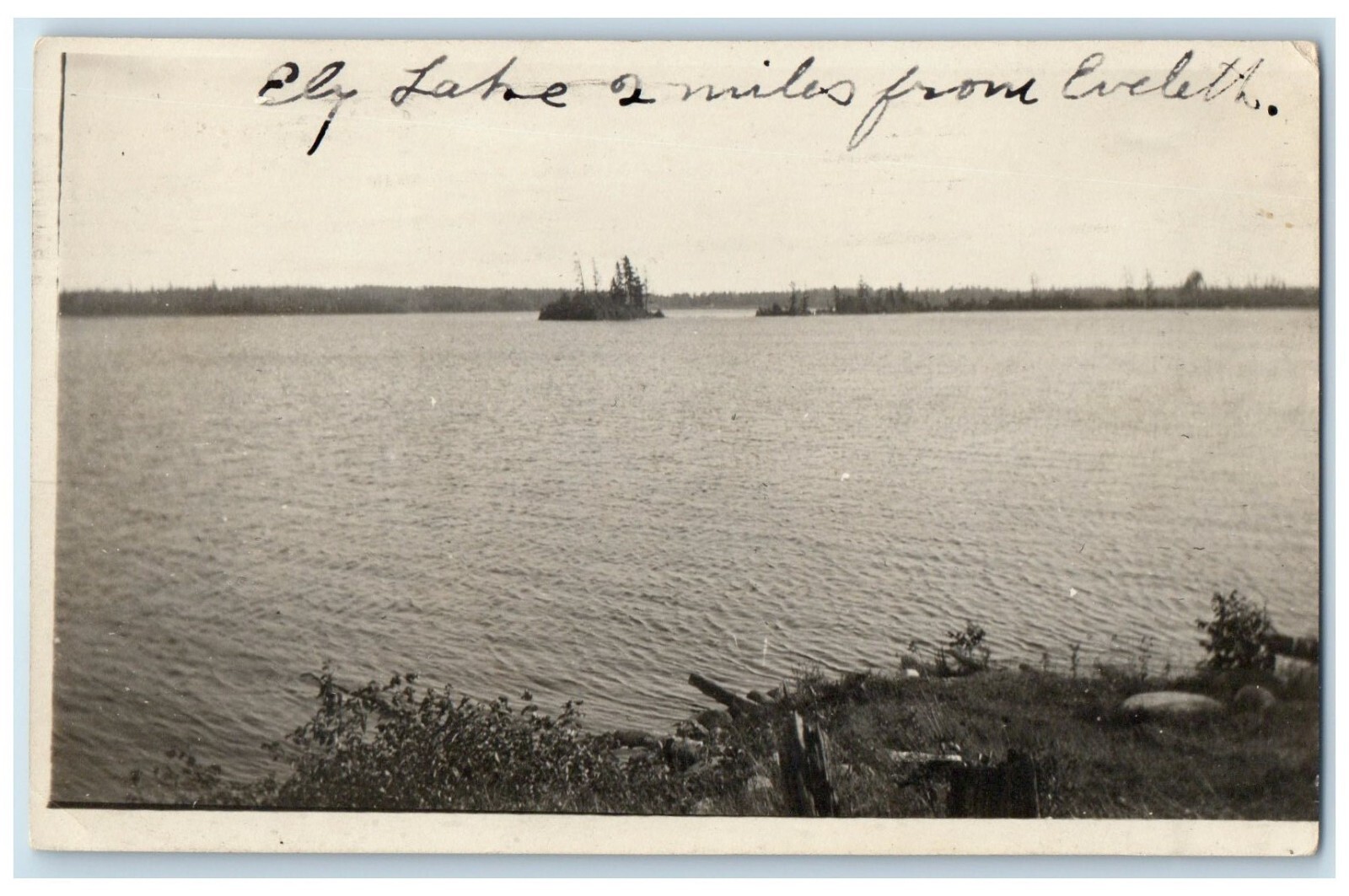 1912 Exterior View River Ely Lake Eveleth Minnesota Antique RPPC Photo