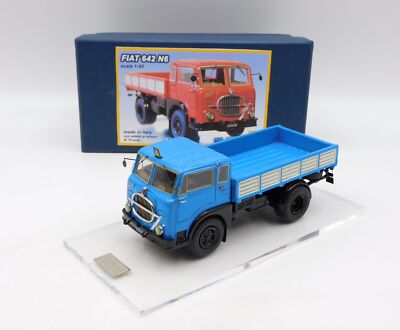 Fiat Lkw Resin 642 N6 Montiert Truck 1:43 MIB Toptoys CB Models Blau