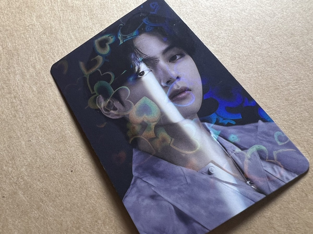 V Photocard BTS Proof Japan FC Limited Official Hologram Heart