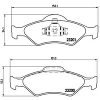Brembo Bremsbelagsatz Scheibenbremse Vorne FüR Ford Ka 1.3I Fiesta Iv 1.25I