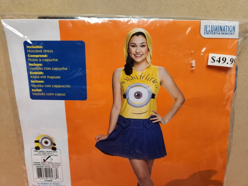 Rubies Minions "Mujer Minion" Disfraz de Halloween Adolescente Talla S 0-2 Vestido Talla NUEVO Foto 2 de 4