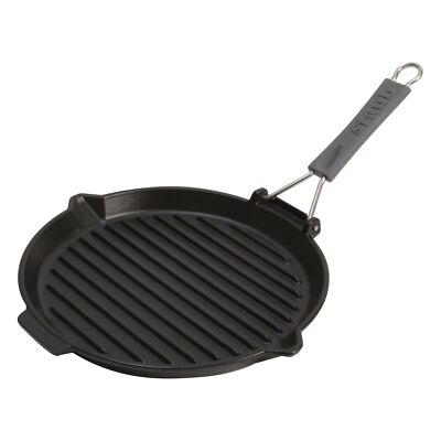 STAUB France Grillpfanne 27 cm rund Gusseisen