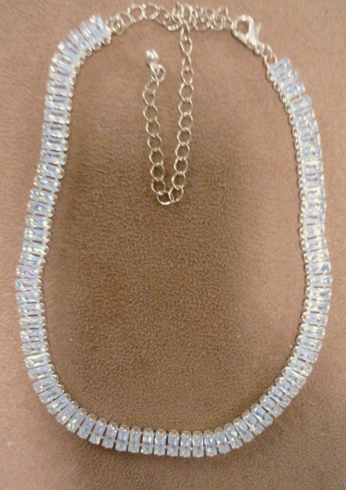 Beautiful Pronged Set Rectangular AAA Zircon  Sil… - image 1