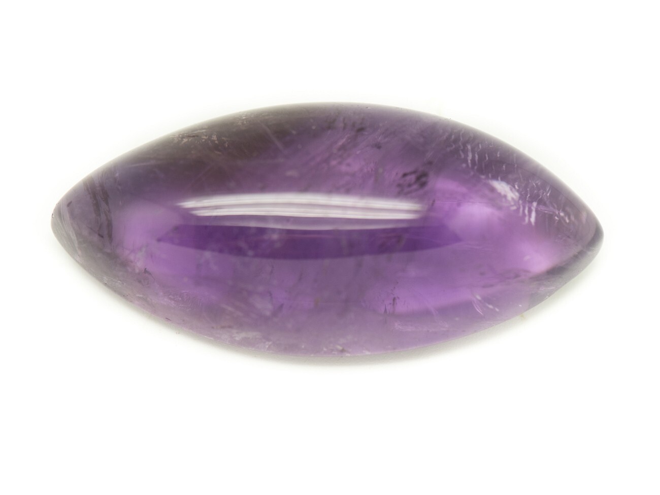 Améthyste pierre naturelle cabochon marquise 36x17mm pour bijoux artisanaux et minéraux