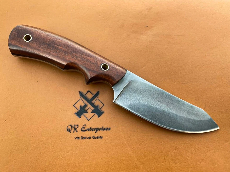 Cuchillo Bushcraft, Skinner, Caza, Camping Hoja Fija Acero 1095 Hecho a Medida Foto 2 de 4