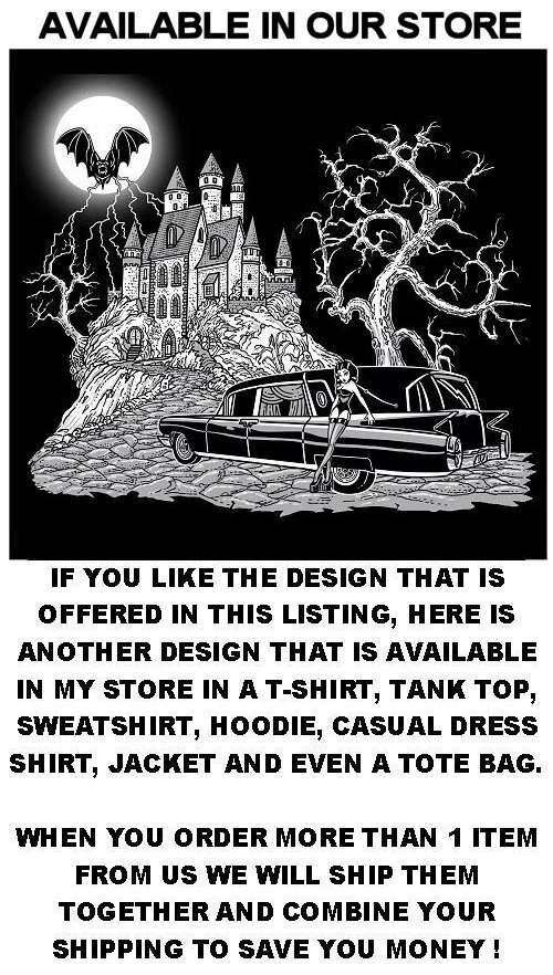 COACH Felpa con cappuccio Lucky Stiff Funerals Hot Rod Hearse Never Late For Funeral Cerniera