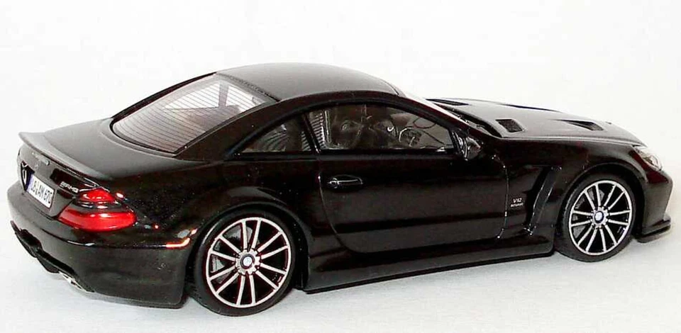 MERCEDES SL65 AMG R230 2008 BLACK SERIES OBSIDIAN MINICHAMPS B66963951 1:43 V12 - Photo 3/4