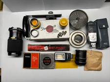 VINTAGE LOT OF MIXED PHOTO CAMERA ACCESSORIES  ATTACHMENTS . Japan. USA.