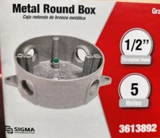(13 Pack) Sigma  Metal Weatherproof Round Electrical Box Gray, White, Bronze