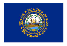 7" new hampshire state flag sticker decal usa made