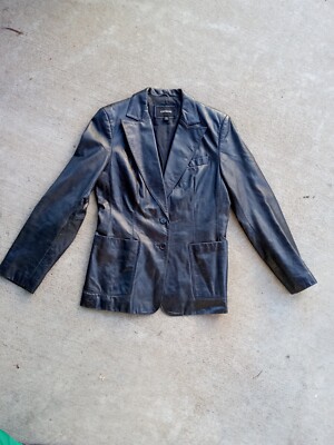 Black Leather Jacket Size 9/10 By Express