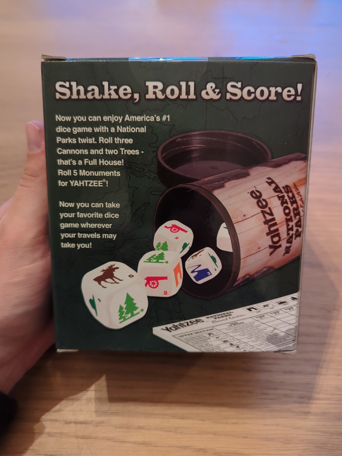 Yahtzee National Parks Special Edition Travel Dice Game 1 or More Players Age 6+