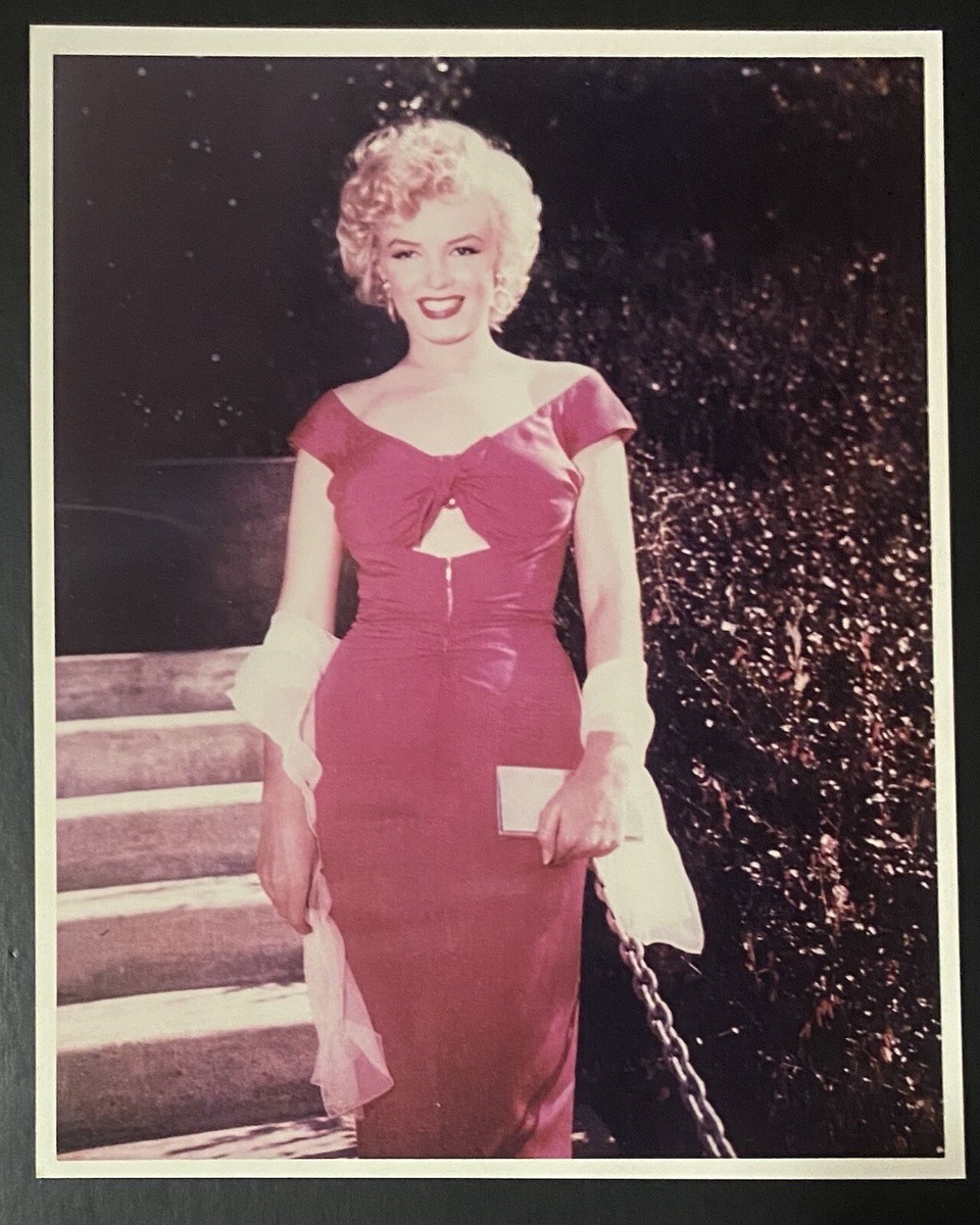 1952 Marilyn Monroe Original Photo Bernard Hollywood Red Niagara Dress  Party | eBay