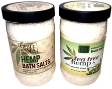 Dead Sea Collection (1) HEMP & TEA TREE & (1) HEMP Bath Salts - 34.2 oz each