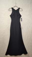 Lulus Dress Women Extra Small Black Polyester B Sleeveless Open Back Floor Maxi