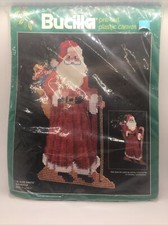 Bucilla Ye Olde Santa Doorstop Pre Cut Pastic Canvas Kit 61069 Christmas Holiday