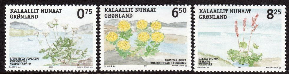 Greenland Scott #459-61 VF MNH 2005 Edible Plants | eBay