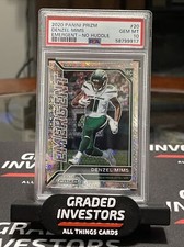 2020 Panini Prizm #20 Emergent Denzel Mims No Huddle Silver Prizm RC PSA 10