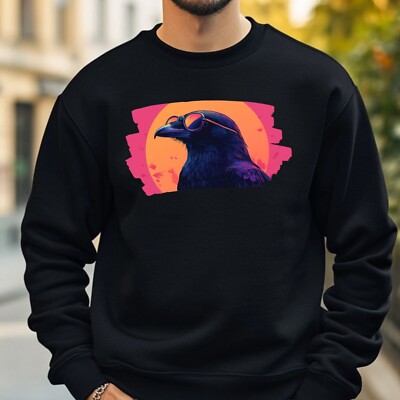 Crow With Glasses Sweatshirt Cosy And Perfect For Any Occasion S To 4XL