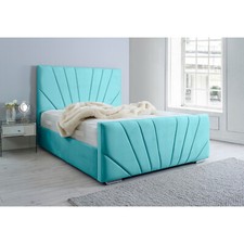 Designer Plush Velvet Sunrise Bed With/Without Ottoman Gaslift Storage.