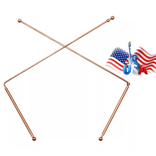 2x 99.9% Copper Dowsing rods Pure Copper Divining Rods Ghost Hunting ...