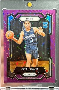 2023-24 Prizm Jett Howard Rookie Purple Fast Break Prizm /75 Card #132