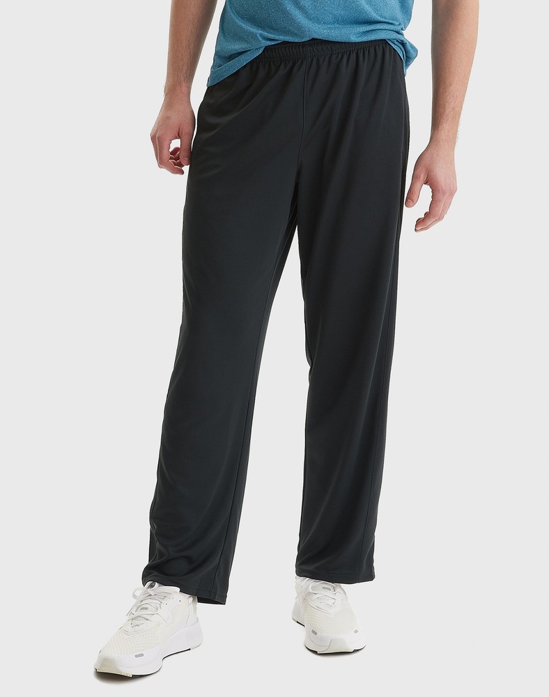 Hanes Sport X-Temp Men's Performance Training Pants with Pockets Black Cool DRI