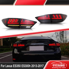 Pair LED Tail Lights for Lexus ES350 ES300h 2013-2017 Sequential Rear Brake Lamp