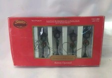 VtgSANTA'S WORKBENCH COLLECTION Battery Operated Set of 4 STREET LAMP POSTS 1999