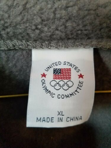 USA Olympic Committee Light Fleece Jacket Men's XL Black Grey X-Large US - Picture 4 of 7