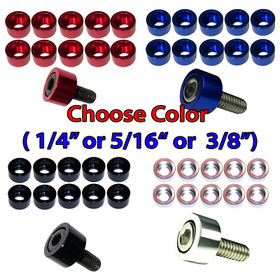 Hex Bolts Allen Bolts 1/4" or 5/16" or 3/8"Cup Washers  10Pc Engine Dress Up