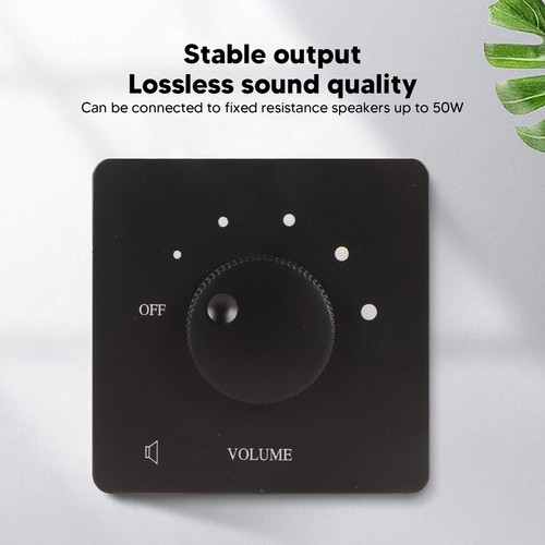 (Black)50W Volume Controller Easy Installation Safety 50W Volume Control 5 Fit - Picture 23 of 24