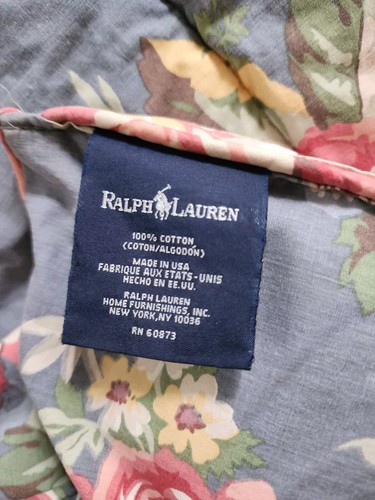 VNTG Ralph Lauren Queen Kimberly Blue Floral Comforter W/ 2 Pillowcases Q/F - Picture 5 of 13