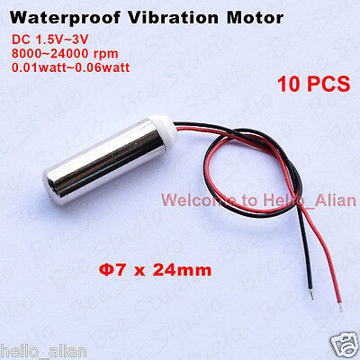 10pcs DC 1.5V-3V Waterproof Mini vibration motor encapsulated resistant vibrator