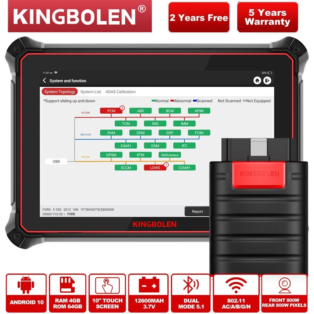 2023 KINGBOLEN K10 Pros V+ Elite Bidirectional Car Diagnostic Scanner Key  Coding