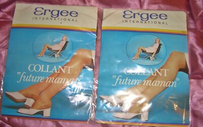 RAR 2 x Vintage Retro ERGEE Nylons Umstandsstrumpfhosen Gr. S scala 20 den OVP