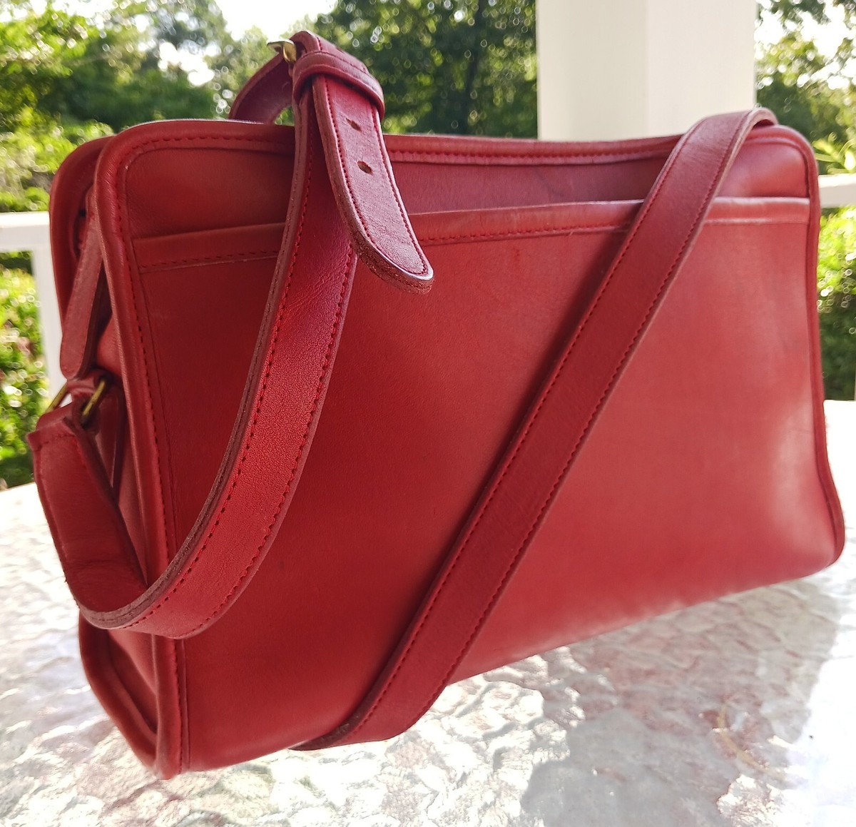 Coach RARE 0399 934 Cherry Red Made in The United States Vintage