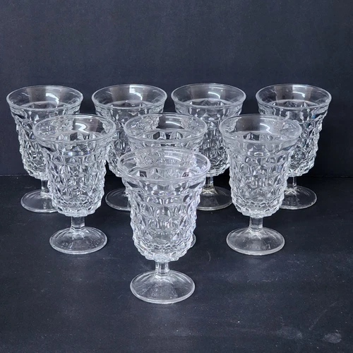 Vintage Fostoria American Clear Goblets Footed Tumblers Glasses 5 1/2" - 8 Avail