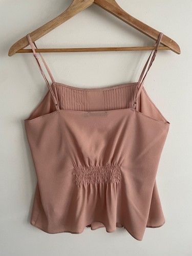 Portmans Womens Pleated Cami Top Size 14 Adjustable Straps Dusty Pink - Picture 2 of 7